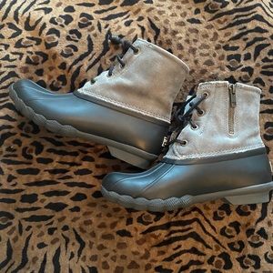 Sperry Women's Saltwater Duck Boots, Size 6, Gray